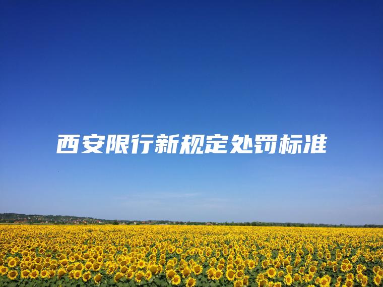 西安限行新规定处罚标准