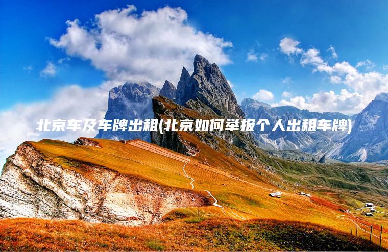 北京车及车牌出租(北京如何举报个人出租车牌)