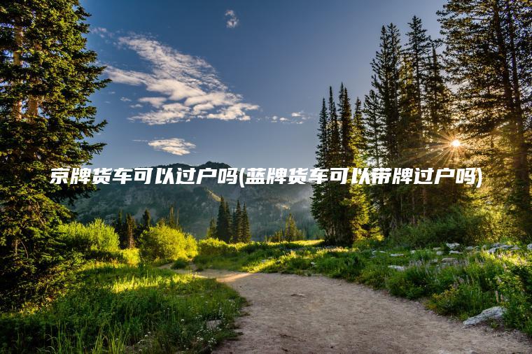 京牌货车可以过户吗(蓝牌货车可以带牌过户吗)