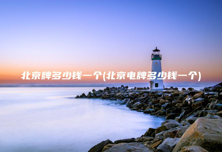 北京牌多少钱一个(北京电牌多少钱一个)