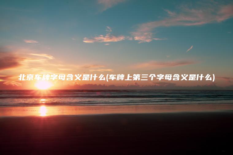 北京车牌字母含义是什么(车牌上第三个字母含义是什么)