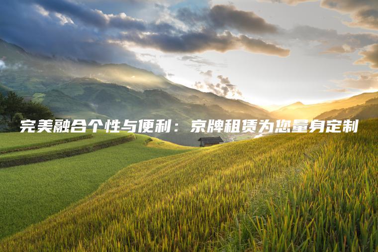 完美融合个性与便利：京牌租赁为您量身定制
