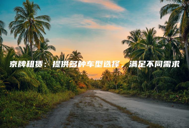 京牌租赁：提供多种车型选择，满足不同需求
