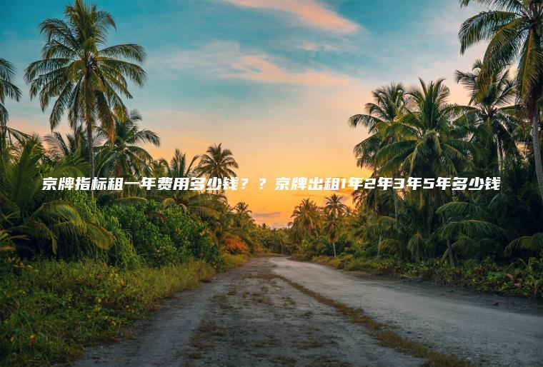 京牌指标租一年费用多少钱？？京牌出租1年2年3年5年多少钱