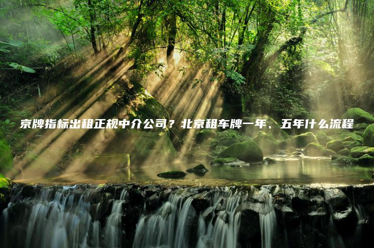 京牌指标出租正规中介公司？北京租车牌一年、五年什么流程