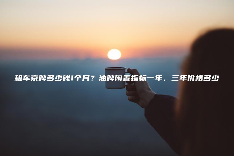 租车京牌多少钱1个月？油牌闲置指标一年、三年价格多少
