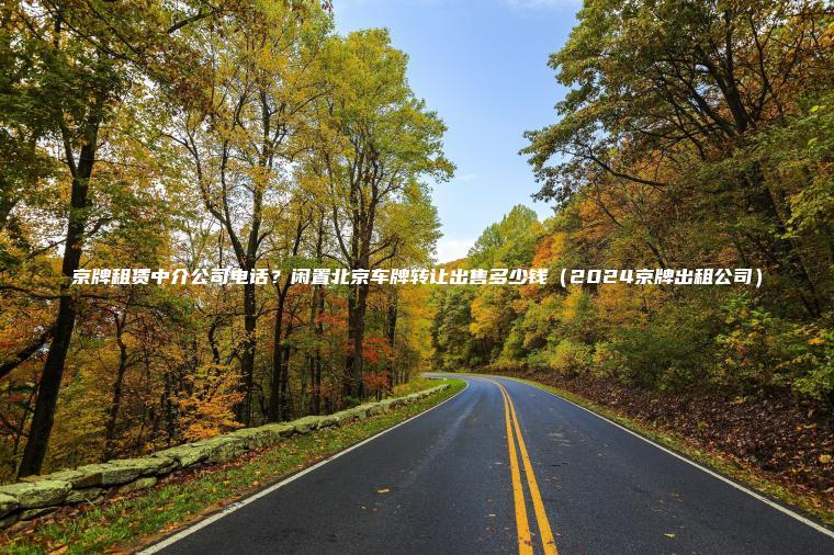 京牌租赁中介公司电话？闲置北京车牌转让出售多少钱（2024京牌出租公司）