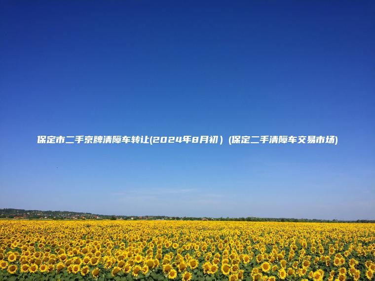 保定市二手京牌清障车转让(2024年8月初）(保定二手清障车交易市场)