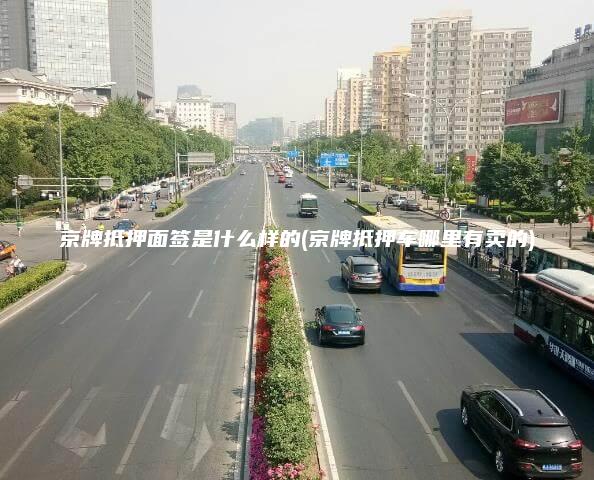 京牌抵押面签是什么样的(京牌抵押车哪里有卖的)