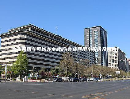 客货两用车可以办京牌吗(客货两用车报价及图片)